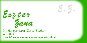 eszter zana business card